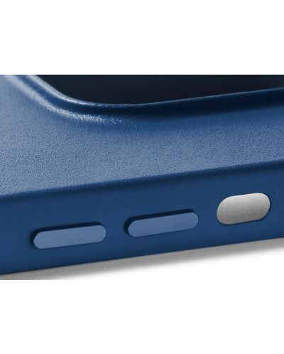 Калъф Mujjo - Full Leather MagSafe, iPhone 14 Pro, Monaco Blue - 5