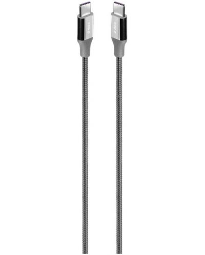 Кабел ttec - AlumiCable, Fast Charge, USB-C/USB-C, 1.5 m, 100W, сив - 1