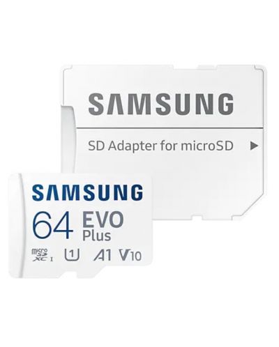 Карта памет Samsung - EVO Plus, 64GB, microSDXC, Class10 + адаптер - 3