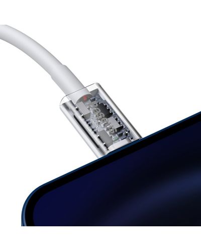 Кабел Baseus - Superior, USB-C/Lightning, 1 m, бял - 3
