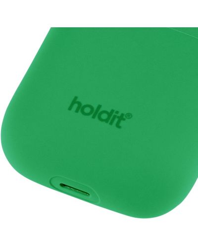 Калъф за слушалки Holdit - Silicone, AirPods 1/2, зелен - 2