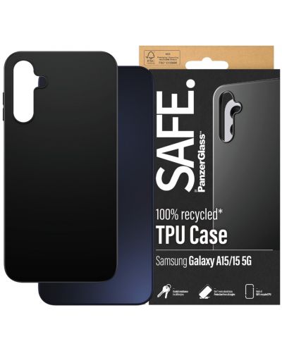 Калъф Safe - TPU, Galaxy A15 5G, черен - 1