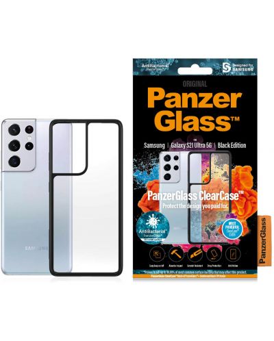 Калъф PanzerGlass - ClearCase, Galaxy S21 Ultra, черен - 1