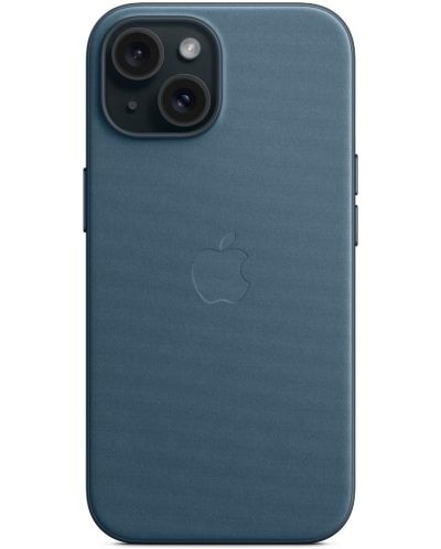Калъф Apple - FineWoven MagSafe, iPhone 15, Pacific Blue - 7