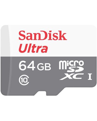 Карта памет SanDisk - Ultra, 64GB, microSD, Class10 - 1