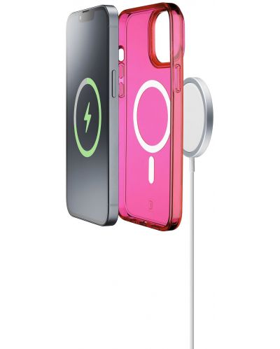 Калъф Cellularline - Gloss Mag, iPhone 14, розов - 3