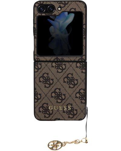 Калъф Guess - 4G Charms, Galaxy Z Flip 5, кафяв - 3