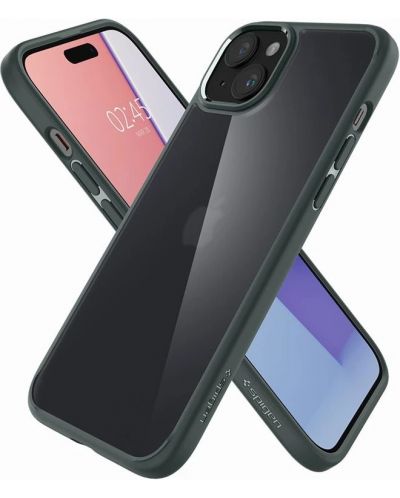 Калъф Spigen - Ultra Hybrid, iPhone 15, Frost Green - 5