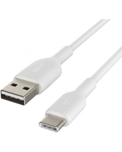 Кабел Belkin - CAB001bt0MWH, USB-A/USB-C, 0.15 m, бял - 2