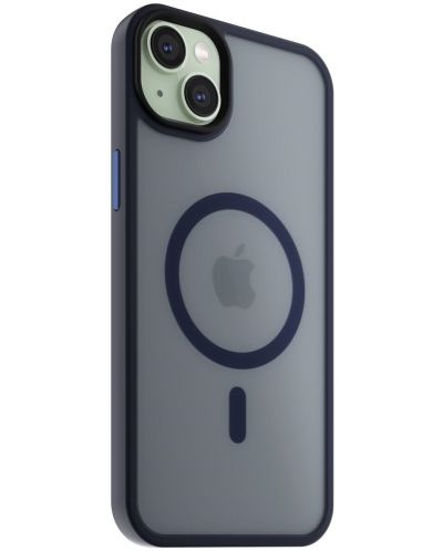 Калъф Next One - Midnight Mist Shield MagSafe, iPhone 15 Plus, тъмносин - 3