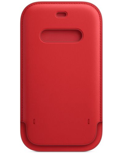 Калъф Apple - Leather Sleeve MagSafe, iPhone 12/12 Pro, червен - 2