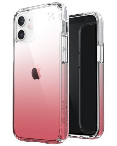 Калъф Speck - Presidio Perfect Clear, iPhone 12 mini, розов - 2