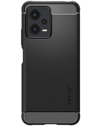 Калъф Spigen - Rugged Armor, Redmi Note 12 5G/Poco X5, черен - 2