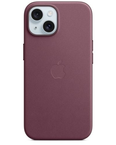 Калъф Apple - FineWoven MagSafe, iPhone 15 Plus, Mulberry - 1