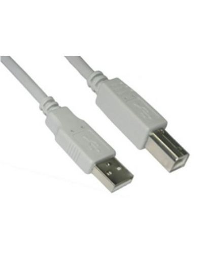 Кабел VCom - CU201, USB-A/USB-B, 1.8 m, сив - 1