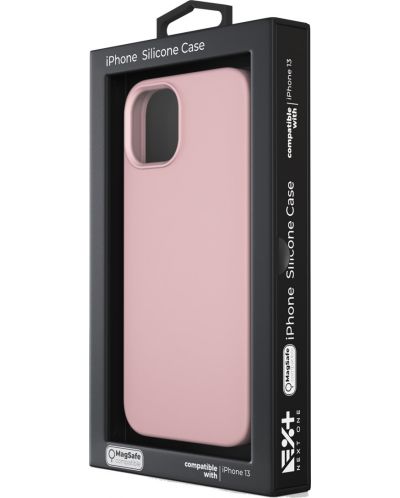Калъф Next One - Silicon MagSafe, iPhone 13, розов - 7
