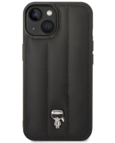 Калъф Karl Lagerfeld - Quilted Puffy Ikonik Logo, iPhone 14/13, черен - 1