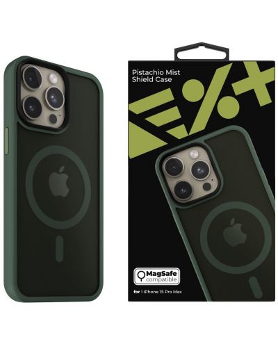 Калъф Next One - Pistachio Mist Shield MagSafe, iPhone 15 Pro Max, зелен - 1