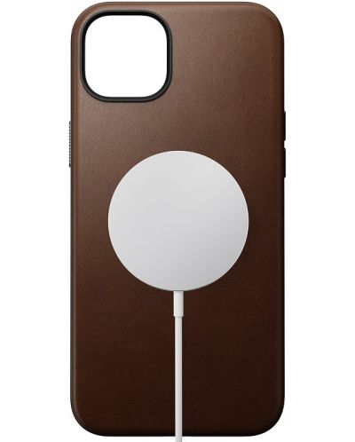 Калъф Nomad - Modern Leather, iPhone 15 Plus, кафяв - 2
