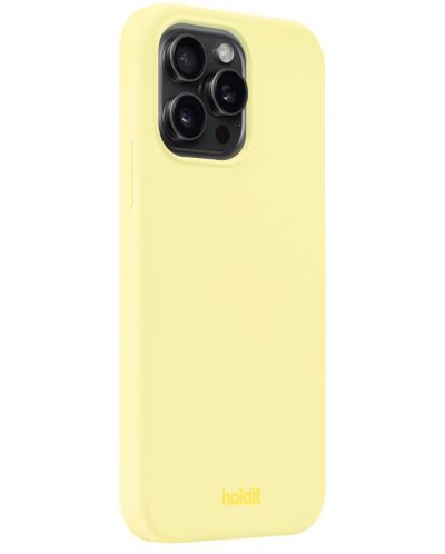 Калъф Holdit - Silicone, iPhone 15 Pro Max, Lemonade - 3