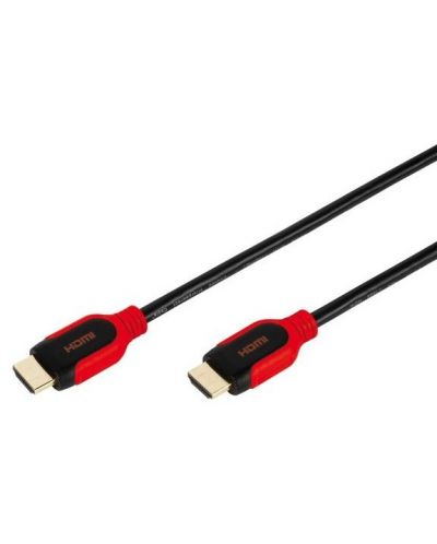 Кабел Vivanco - 42955, HDMI/HDMI с Ethernet, 1.5m, червен/черен - 1