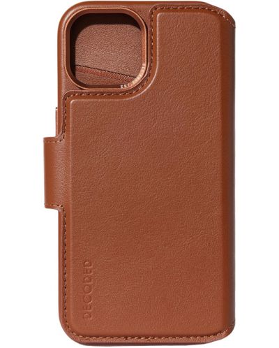 Калъф Decoded - Leather Detachable Wallet, iPhone 15, кафяв - 3