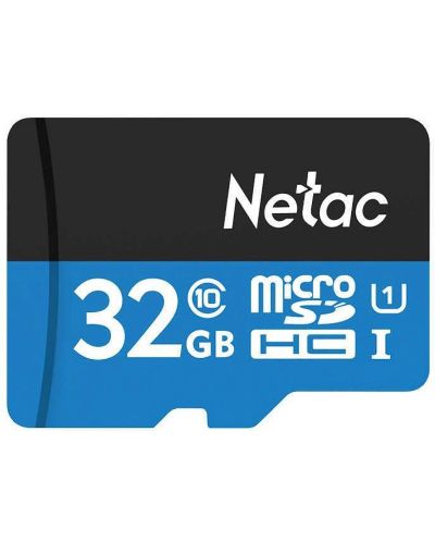 Карта памет Netac - 32GB, microSDHC, Class10 + адаптер - 2