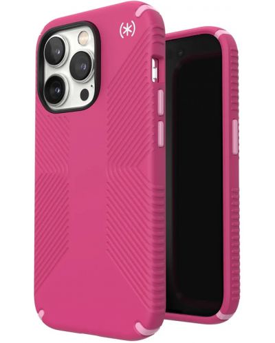 Калъф Speck - Presidio 2 Grip MagSafe, iPhone 14 Pro, розов - 3