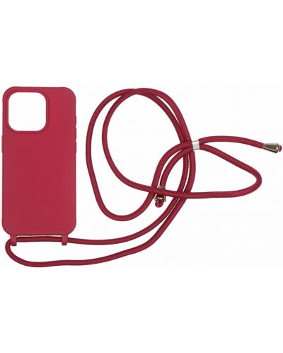 Калъф Mobile Origin - Lanyard, iPhone 15 Pro, Cherry - 1