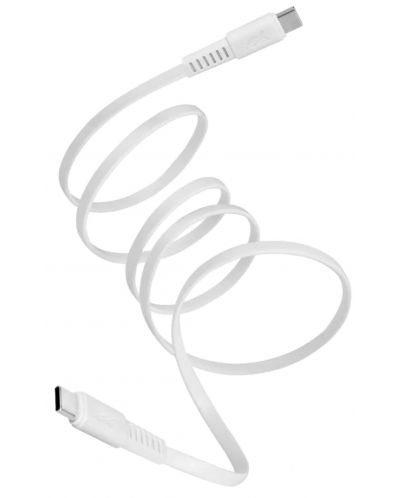 Кабел Rivacase - PS6005WT21, USB-C/USB-C, 2.1 m, бял - 2