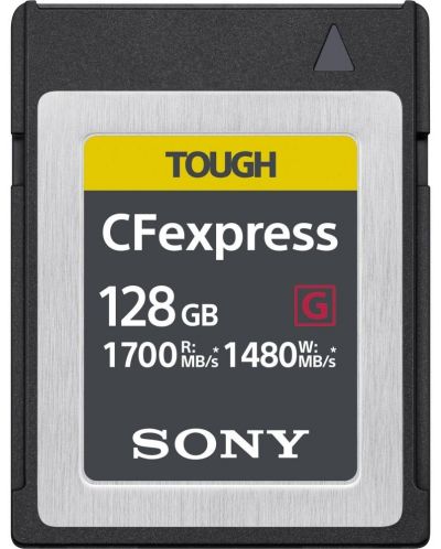 Карта памет Sony - Tough CFexpress CEB-G, 128GB, черна - 1