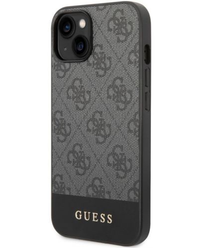 Калъф Guess - 4G Stripe, iPhone 14/13, сив - 2