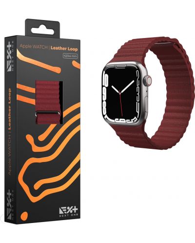 Каишка Next One - Loop Leather, Apple Watch, 42/44 mm, Claret - 4