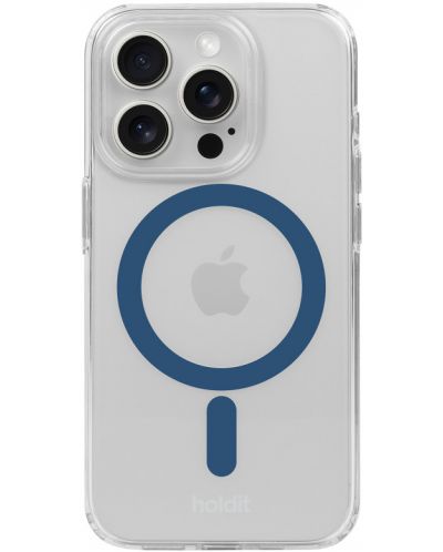 Калъф Holdit - MagSafe Case, iPhone 15 Pro Max, син/прозрачен - 1