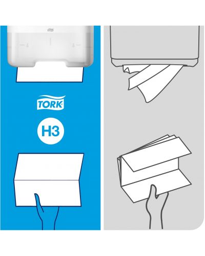 Кърпи за ръце на пачка Tork - Soft Singlefold Advanced, H3, 15 x 250 къса - 8