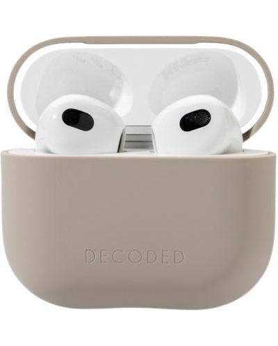 Калъф за слушалки Decoded - Silicone Aircase Lite, AirPods 3, бежов - 3