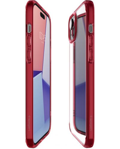 Калъф Spigen - Ultra Hybrid, iPhone 15, Red Crystal - 6