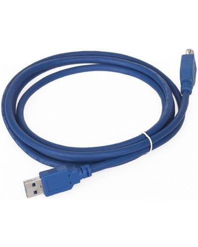 Удължителен кабел VCom - CU302, USB-A/USB-A, 1.8 m, син - 2