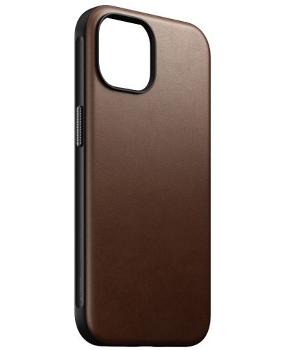 Калъф Nomad - Modern Leather, iPhone 15, кафяв - 6