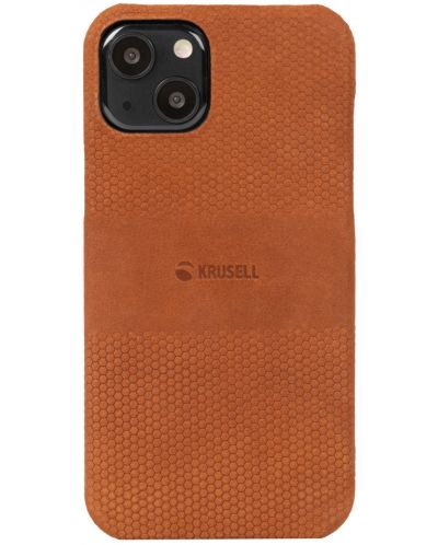 Калъф Krusell - Leather, iPhone 13 mini, кафяв - 2