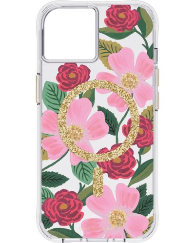 Калъф Case-Mate - Rifle Paper Rose Garden MagSafe, iPhone 14, многоцветен - 2