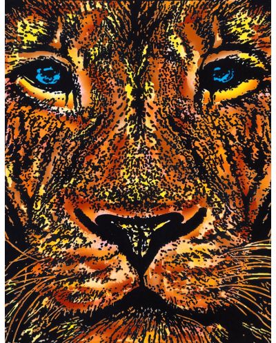 Картина за оцветяване ColorVelvet - Лъв, 47 х 35 cm - 1