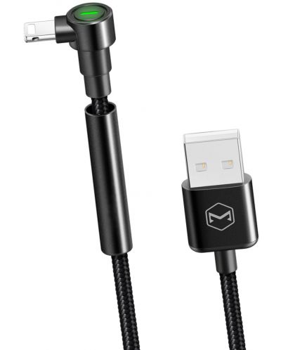 Кабел Xmart - Bracket, USB-A/Lightning, 1.2 m, черен - 1