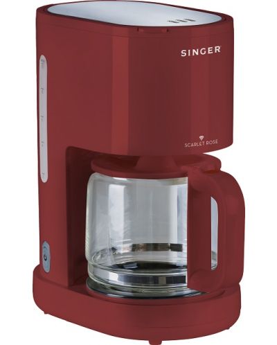 Кафемашина Singer - CM-1000 SCR, 1000W, 1.25 l, червена - 1