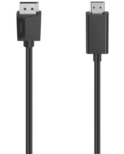 Кабел Hama - 200712, DisplayPort/HDMI, 1.5 m, черен - 1