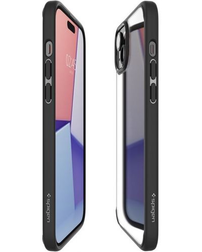Калъф Spigen - Ultra Hybrid, iPhone 15 Plus, Matte Black - 6