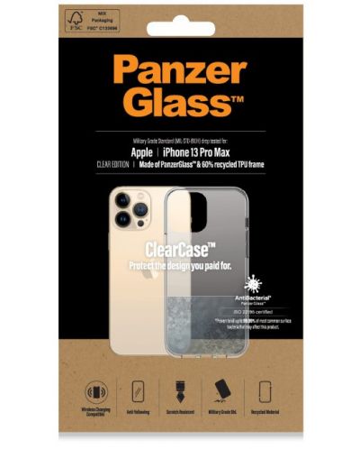 Калъф PanzerGlass - ClearCase, iPhone 13 Pro Max, прозрачен - 2