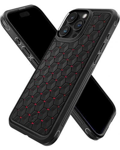 Калъф Spigen - Cryo Armor, iPhone 15 Pro Max, Cryo Red - 5