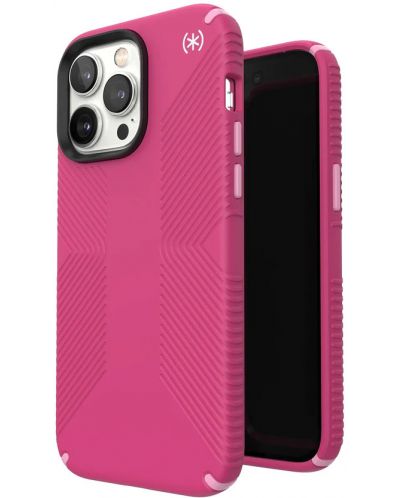 Калъф Speck - Presidio 2 Grip MagSafe, iPhone 14 Pro Max, розов - 3
