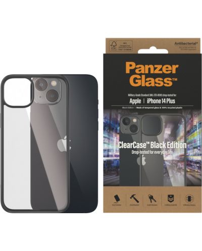 Калъф PanzerGlass - ClearCase, iPhone 14 Plus, черен - 1